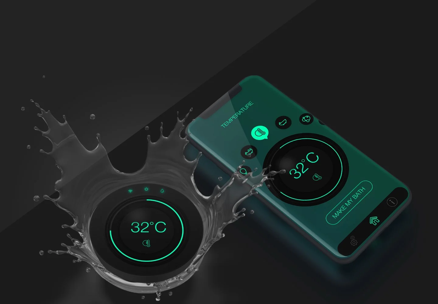 onnect to a few different devices by BLE at the home: smart bath (a controller with  BLE and Wifi that on of motors and control water level), Temperature controller (control heating in the house), mobile App